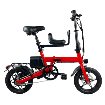 14-Inch Foldable Electric City Bike with Child Seat | 36V 250W Motor