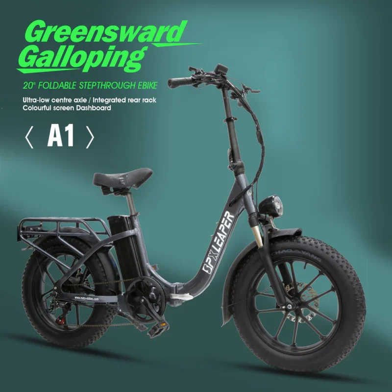 Leaper Foldable Fat Tire Electric Bike – 48V 750W Power & Rugged Performance - Image 2