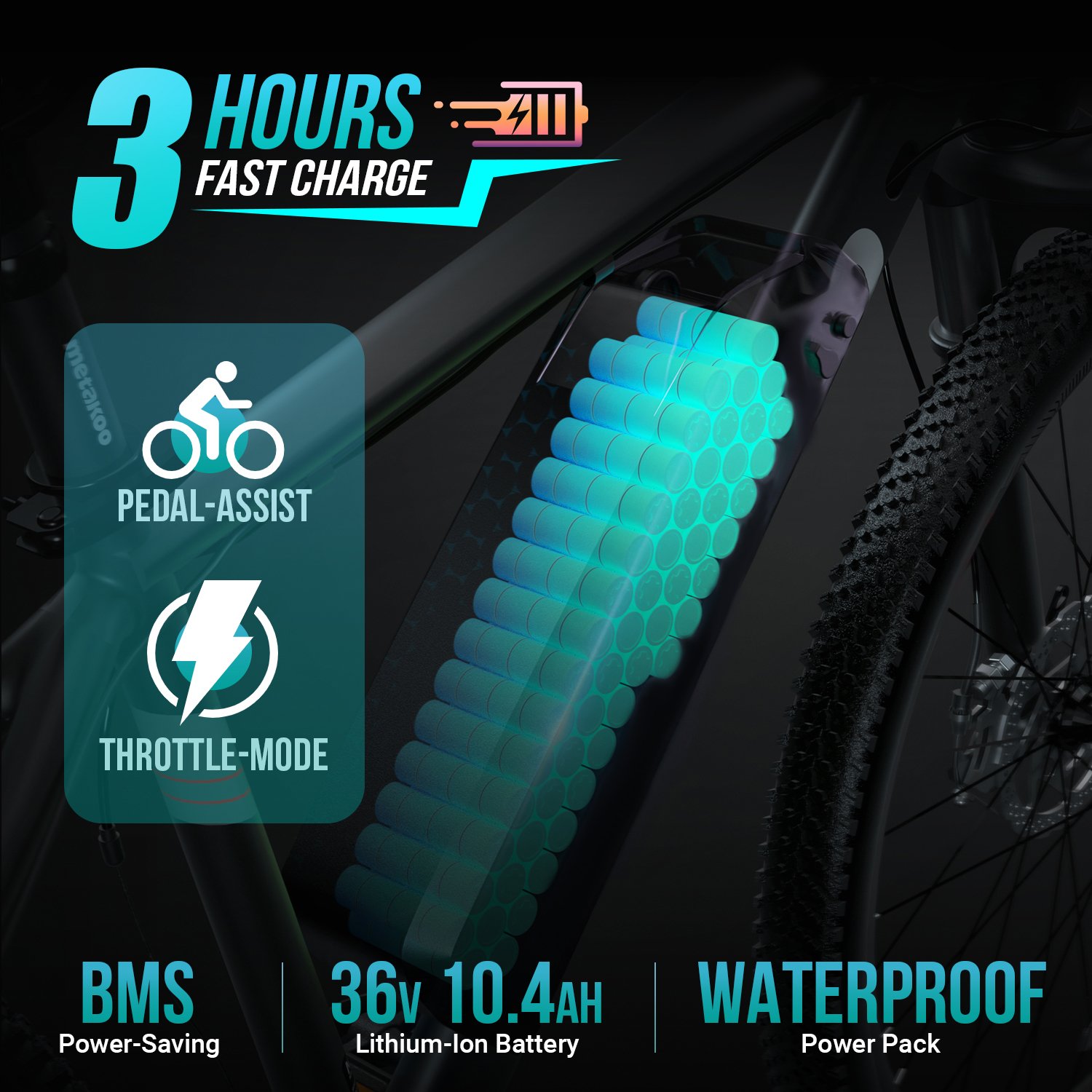 27.5″ Front Shock Absorber Electric Road Bike | 36V 250W | 30–50 KM Range | 7-Speed - Image 5