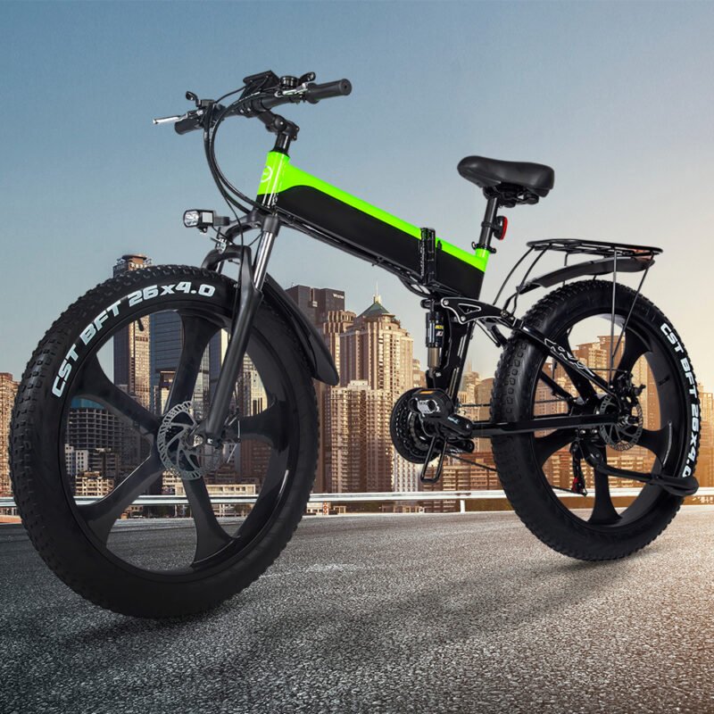 26″ Fat-Tire Suspension E-Bike – 48 V 1000 W Hub • 12.8 Ah LG Battery • 70–90 KM Range - Image 3