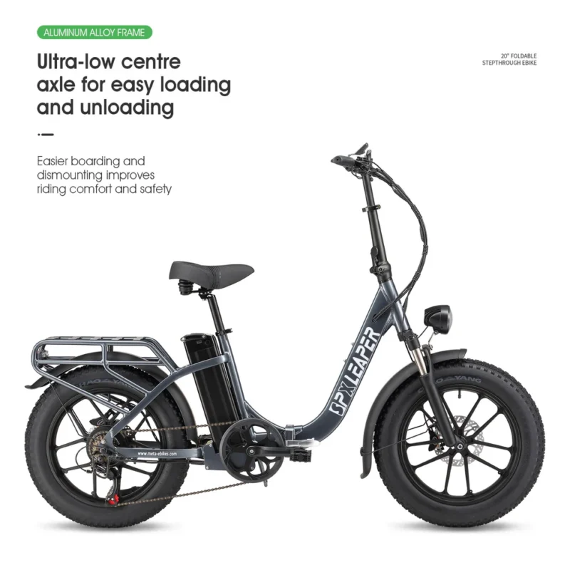 Leaper Foldable Fat Tire Electric Bike – 48V 750W Power & Rugged Performance - Image 3