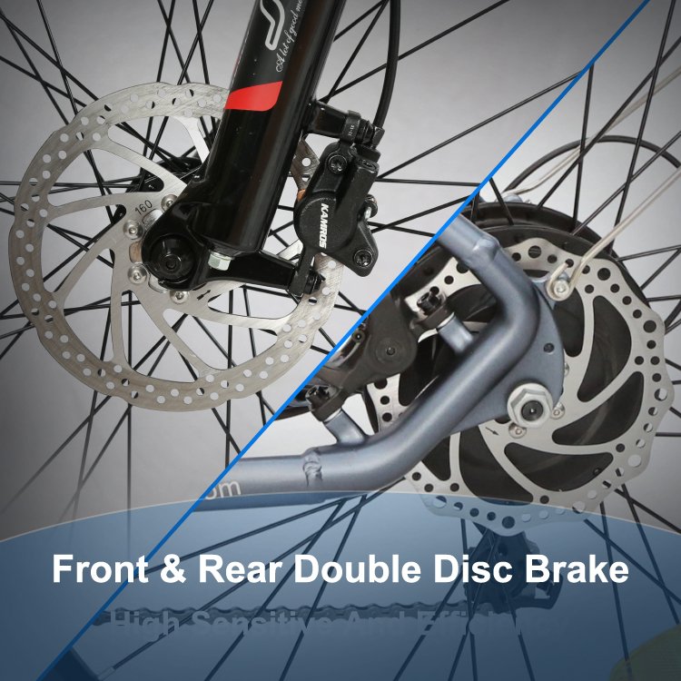 27.5″ Front Shock Absorber Electric Road Bike | 36V 250W | 30–50 KM Range | 7-Speed - Image 12