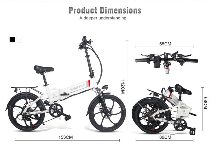 Foldable Electric Bike – 20″ Urban Explorer | 48V 350W Motor | 35KM/H Speed | Portable Folding - Image 13
