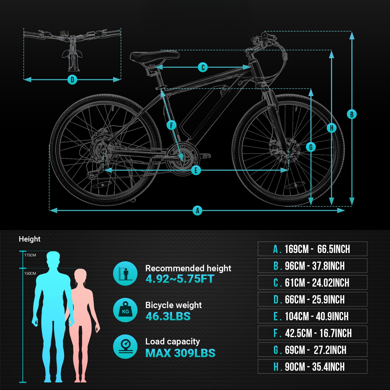 27.5″ Front Shock Absorber Electric Road Bike | 36V 250W | 30–50 KM Range | 7-Speed - Image 7