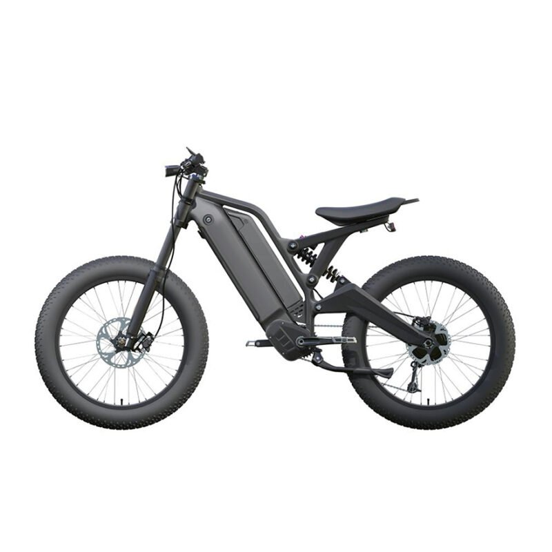 1000W Full-Suspension Hybrid Electric Bike | 24″ × 4.0″ Fat Tires | 70–90 KM Range | 9-Speed - Image 3