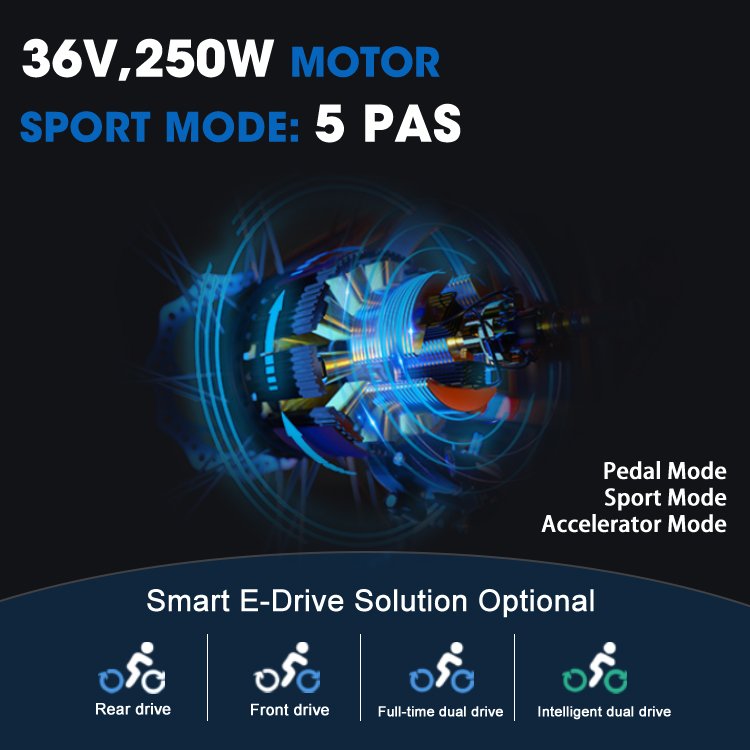 27.5″ Front Shock Absorber Electric Road Bike | 36V 250W | 30–50 KM Range | 7-Speed - Image 6