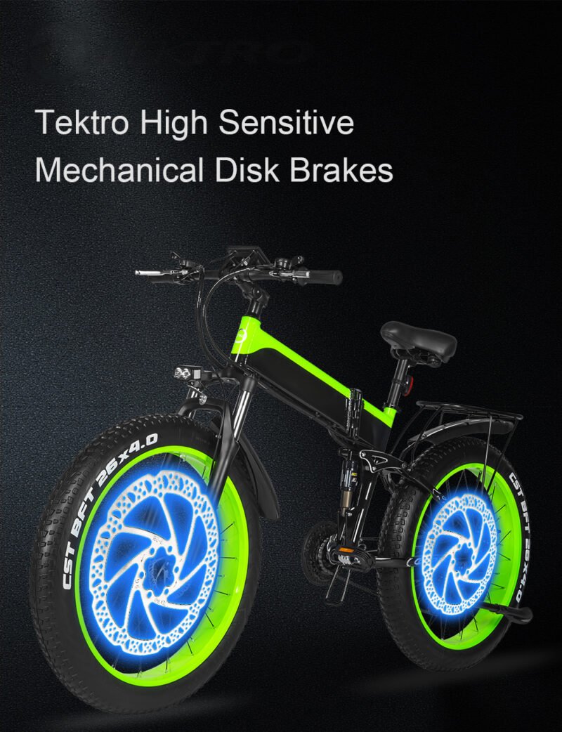 26″ Fat-Tire Suspension E-Bike – 48 V 1000 W Hub • 12.8 Ah LG Battery • 70–90 KM Range - Image 13