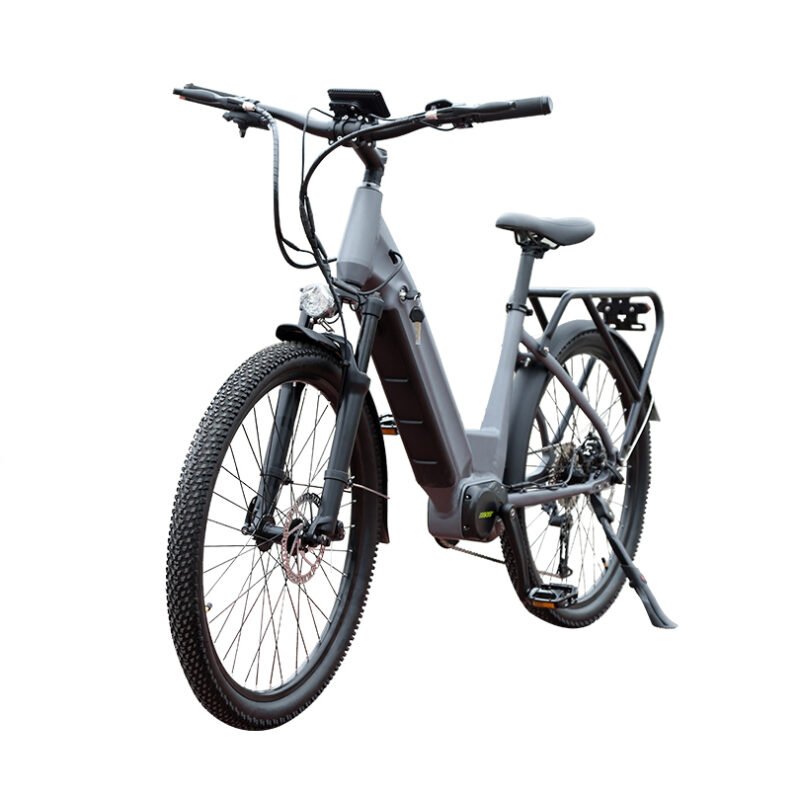 26″ Step-Through Full-Suspension City E-Bike - Image 5