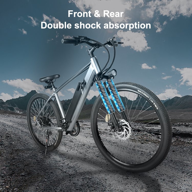 27.5″ Front Shock Absorber Electric Road Bike | 36V 250W | 30–50 KM Range | 7-Speed - Image 10