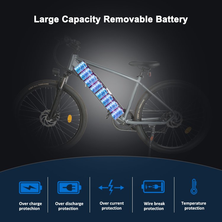 27.5″ Front Shock Absorber Electric Road Bike | 36V 250W | 30–50 KM Range | 7-Speed - Image 7